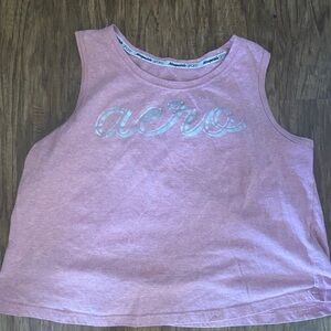 Aeropostale girls pink with silver writing tank top size XL.